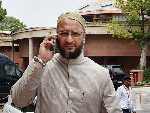 AIMIM chief Asaduddin Owaisi at Parliament house.(PTI) AIMIM chief Asaduddin Owaisi at Parliament house.(PTI)