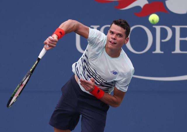Milos Raonic of Canada serves against Ryan Harrison of the United States. (USA Today Sports) Milos Raonic of Canada serves against Ryan Harrison of the United States. (USA Today Sports)