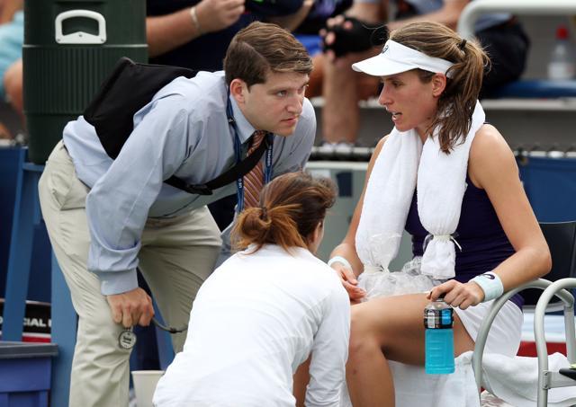 Johanna Konta of Great Britain during her match against Tsvetana Pironkova. (USA Today Sports)