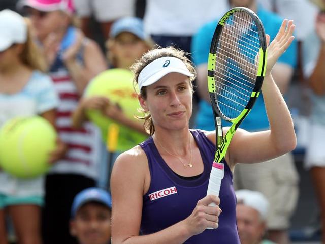 Johanna Konta of Great Britain celebrates after defeating Tsvetana Pironkova of Bulgaria. (USA Today Sports) Johanna Konta of Great Britain celebrates after defeating Tsvetana Pironkova of Bulgaria. (USA Today Sports)
