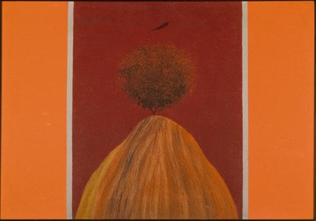 The exhibition will also display an untitled 1979 work by Jagdish Swaminathan, from a collector in Brazil. The exhibition will also display an untitled 1979 work by Jagdish Swaminathan, from a collector in Brazil.