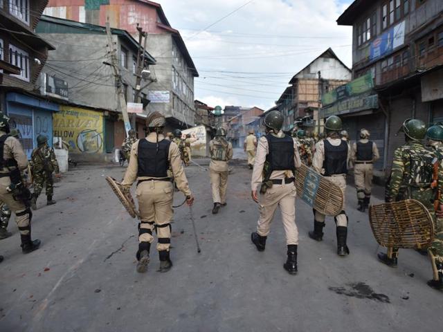Security forces patrol streets during protests in Srinagar. (AFP File Photo) Security forces patrol streets during protests in Srinagar. (AFP File Photo)