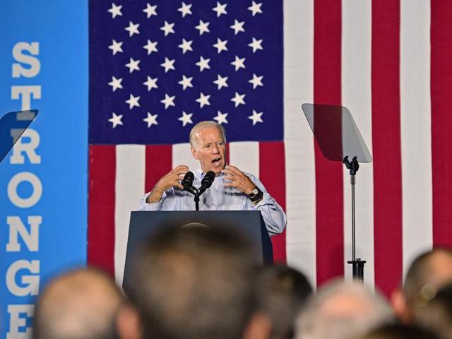 Vice President Joe Biden speaks at a campaign event for Democratic presidential candidate Hillary Clinton, in Cleveland. (AP Photo) Vice President Joe Biden speaks at a campaign event for Democratic presidential candidate Hillary Clinton, in Cleveland. (AP Photo)