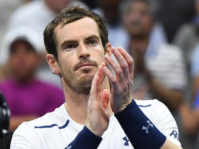 Andy Murray of Great Britain hits a return against Marcel Granollers of Spain. (AFP Photo) Andy Murray of Great Britain hits a return against Marcel Granollers of Spain. (AFP Photo)