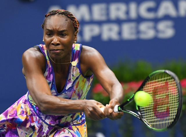 Venus Williams of the USA hits to Julia Goerges of Germany. (USA Today Sports) Venus Williams of the USA hits to Julia Goerges of Germany. (USA Today Sports)