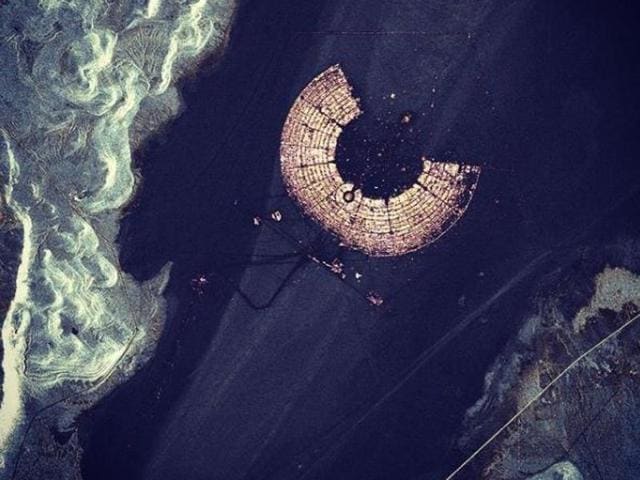 The drones and helicopters have allowed ‘Burners’ to capture some amazing aerial photography. Pictured here is a photo that captured the magic of Black Rock City, which lights up at night. (Instagram)