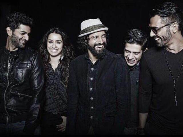 Rock On 2 stars on the sets of the film. Shraddha shared the picture late Thursday. (Twittter) Rock On 2 stars on the sets of the film. Shraddha shared the picture late Thursday. (Twittter)