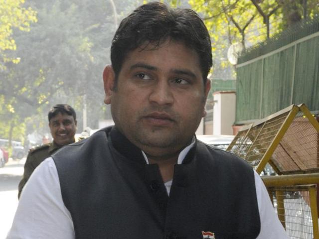 Arvind Kejriwal sacked social welfare and women and child development minister Sandeep Kumar on Wednesday after a video emerged showing him in an “objectionable position” with a woman. (Sonu Mehta/HT Photo) Arvind Kejriwal sacked social welfare and women and child development minister Sandeep Kumar on Wednesday after a video emerged showing him in an “objectionable position” with a woman. (Sonu Mehta/HT Photo)