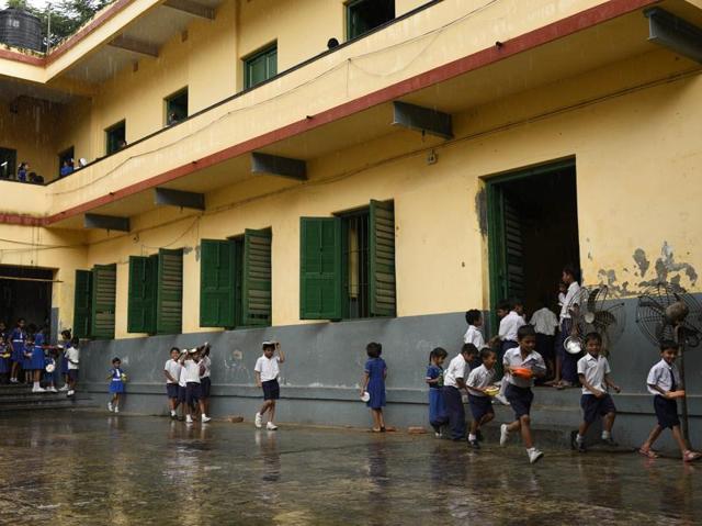 St. Teresa School where Mother Teresa was once a teacher. (Samir Jana/HT PHOTO)