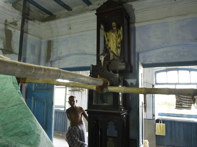 Mother Teresa lived at Gomes' Retreat - 14, Creek Lane now under renovation in Kolkata. (Samir Jana/HT PHOTO)