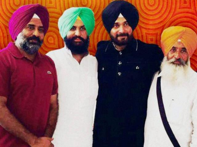 A photo of the new political front launched by former MP Navjot Singh Sidhu (2nd R) in Amritsar on Friday. Pargat Singh and Bains Brothers are also seen. (PTI) A photo of the new political front launched by former MP Navjot Singh Sidhu (2nd R) in Amritsar on Friday. Pargat Singh and Bains Brothers are also seen. (PTI)