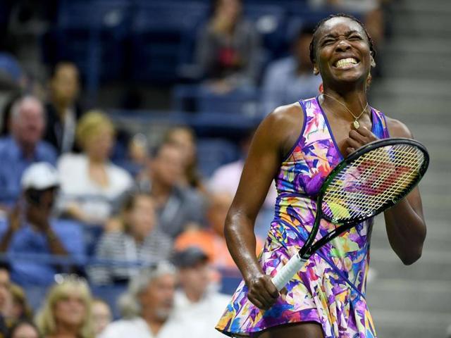 Venus Williams celebrates her win over Laura Siegemund of Germany. (AFP) Venus Williams celebrates her win over Laura Siegemund of Germany. (AFP)