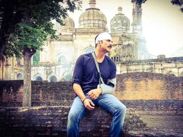 Akshay Kumar on the sets of Jolly LLB 2. (Twitter) 