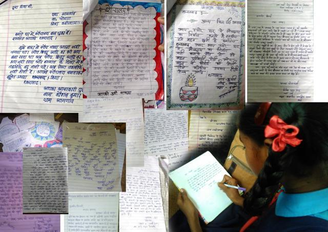 Letters written by students to their fathers. (Ejaz Kaiser/ HT photo)