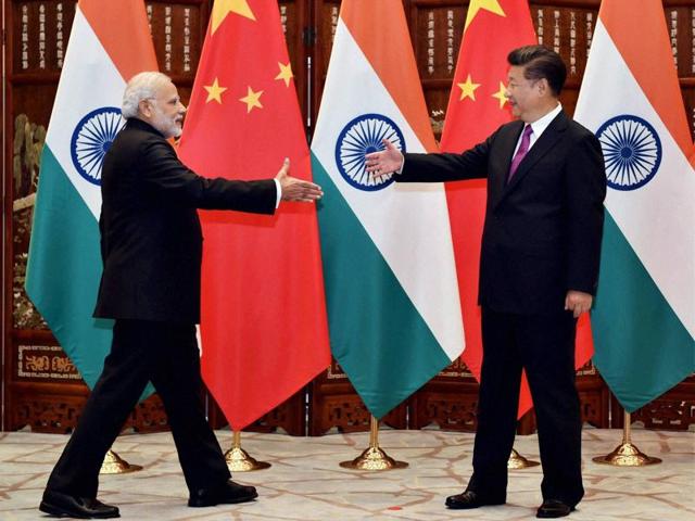 Prime Minister Narendra Modi with Chinese President, Xi Jinping during a bilateral meeting in Hangzhou, China on Sunday.(PTI)