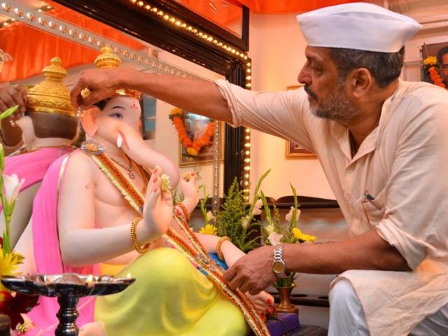 Almost all Bollywood celebrities actively take part in Ganesh festival and some of them even take an idol of Lord Ganesha home for a couple of days. (Yogen Shah/ HT Photo) Almost all Bollywood celebrities actively take part in Ganesh festival and some of them even take an idol of Lord Ganesha home for a couple of days. (Yogen Shah/ HT Photo)
