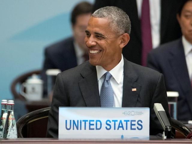 US President Barack Obama smiles during the opening ceremony of the G-20 Summit in Hangzhou in eastern China's Zhejiang province, Sunday. (REUTERS) US President Barack Obama smiles during the opening ceremony of the G-20 Summit in Hangzhou in eastern China's Zhejiang province, Sunday. (REUTERS)