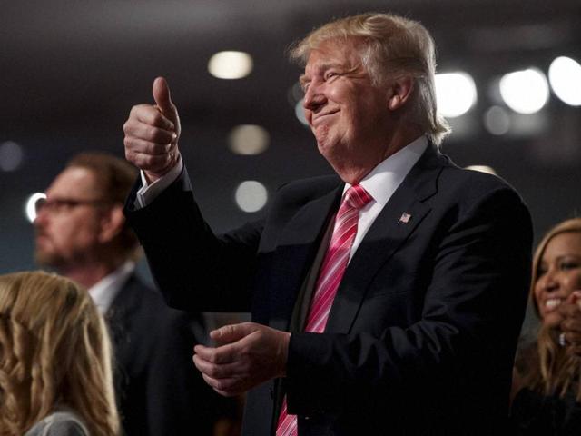 Republican presidential candidate Donald Trump during a church service at Great Faith Ministries in Detroit. (AP Photo) Republican presidential candidate Donald Trump during a church service at Great Faith Ministries in Detroit. (AP Photo)