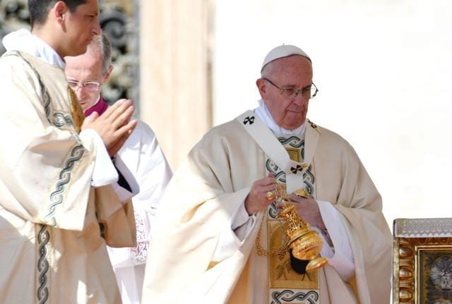 Pope Francis leads the canonisation of Mother Teresa. (AFP Photo) Pope Francis leads the canonisation of Mother Teresa. (AFP Photo)