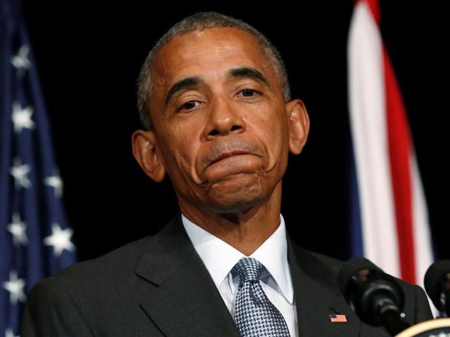 US President Barack Obama pauses while answering a reporter's question after a bilateral meeting with Britain's Prime Minister Theresa May alongside the G20 Summit, in Ming Yuan Hall at Westlake Statehouse in Hangzhou, China. (Reuters Photo) US President Barack Obama pauses while answering a reporter's question after a bilateral meeting with Britain's Prime Minister Theresa May alongside the G20 Summit, in Ming Yuan Hall at Westlake Statehouse in Hangzhou, China. (Reuters Photo)