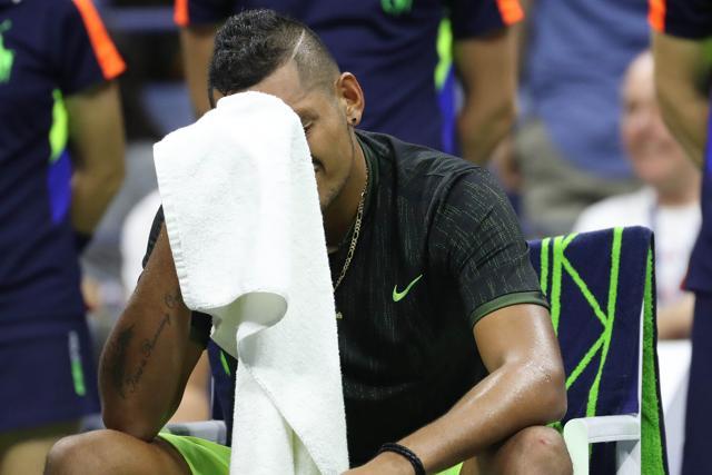 Kyrgios barely moved through the third set, after which he called it quits. (Reuters) Kyrgios barely moved through the third set, after which he called it quits. (Reuters)