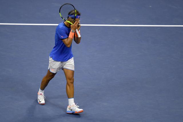 Nadal rues the forehand miss at 6-6 in the fifth-set tiebreak. (AFP) Nadal rues the forehand miss at 6-6 in the fifth-set tiebreak. (AFP)