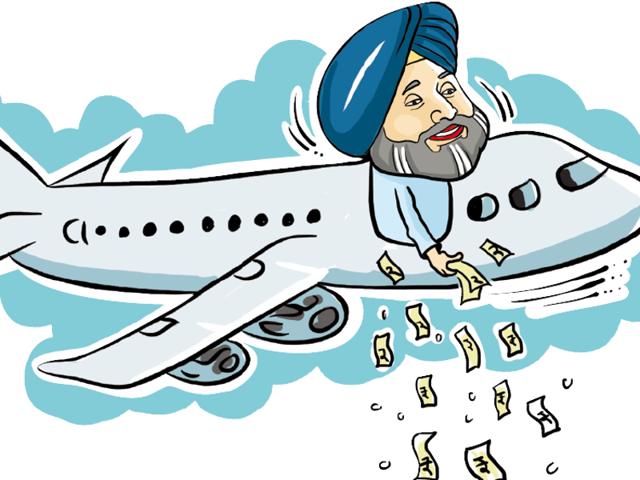 Punjab deputy chief minister Sukhbir singh Badal-led delegation’s two-day round trip to Sharjah on the first international flight from Chandigarh will cost the exchequer Rs 12 lakh. (Illustration by Daljeet Kaur Sandhu) Punjab deputy chief minister Sukhbir singh Badal-led delegation’s two-day round trip to Sharjah on the first international flight from Chandigarh will cost the exchequer Rs 12 lakh. (Illustration by Daljeet Kaur Sandhu)
