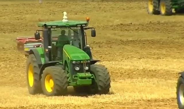 A tractor (piece) moves on the chess field! (Youtube screen grab) A tractor (piece) moves on the chess field! (Youtube screen grab)