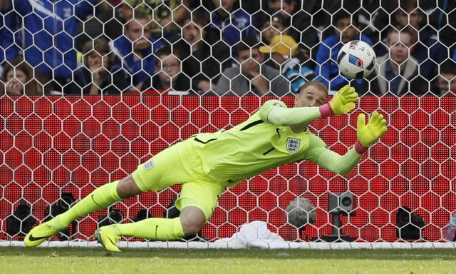 Although England won, Joe Hart’s blunder off Bale’s free-kick gave Wales the lead. (REUTERS)