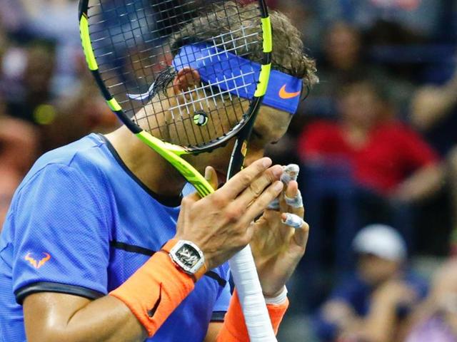 Lucas Pouille of France shakes hands after defeating Rafael Nadal of Spain. (AFP Photo) Lucas Pouille of France shakes hands after defeating Rafael Nadal of Spain. (AFP Photo)