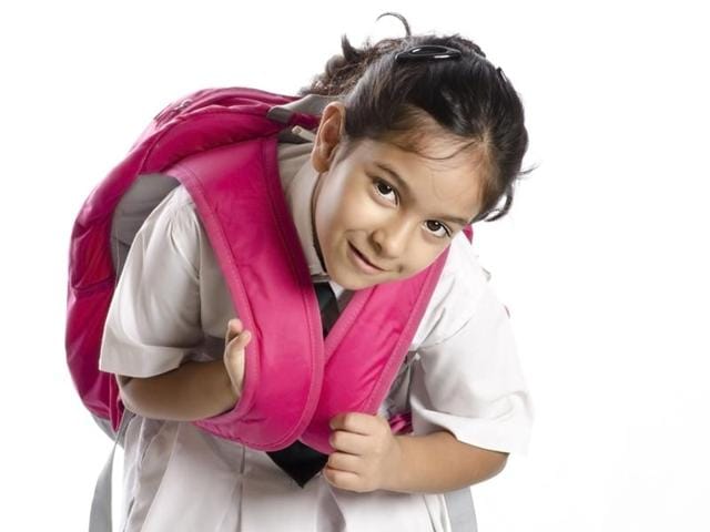 The study found that over 88 per cent of children in the age group of 7-13 years carry more than 45 per cent of their weight on their backs.(Shutterstock)