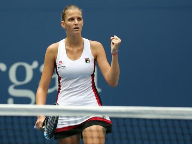 Pliskova and Venus shake hands at the net after the match. (Reuters) Pliskova and Venus shake hands at the net after the match. (Reuters)