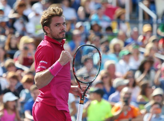 Wawrinka celebrates his win over Illya Marchenko of Ukraine. (Reuters) Wawrinka celebrates his win over Illya Marchenko of Ukraine. (Reuters)