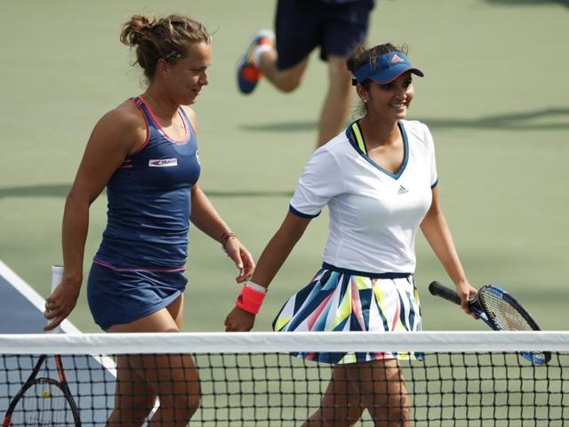 The title is Sania Mirza, right, and Barbora Strycova’s second as a team.(AP) The title is Sania Mirza, right, and Barbora Strycova’s second as a team.(AP)
