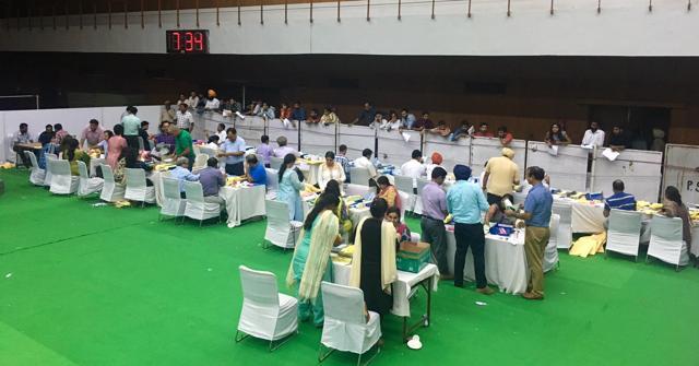 Inside the counting centre. (Photo: PU on Twitter)