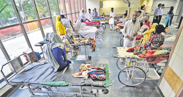 A view of the Advance Trauma Centre of PGI in Chandigarh. (Ravi Kumar/HT) A view of the Advance Trauma Centre of PGI in Chandigarh. (Ravi Kumar/HT)