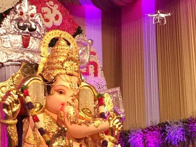 Celebrating its 62nd year, the mandal known for its ‘Gold Ganesh’, will be under the surveillance of 48 CCTV cameras apart from the drone Celebrating its 62nd year, the mandal known for its ‘Gold Ganesh’, will be under the surveillance of 48 CCTV cameras apart from the drone