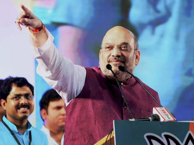 Amit Shah seems to have taken upon himself the task of ensuring the party’s victory in the election.(PTI Photo)
