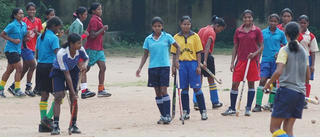 A training session at Bariatu Hockey centre in Ranchi. (Diwakar Prasad/HT Photo) A training session at Bariatu Hockey centre in Ranchi. (Diwakar Prasad/HT Photo)