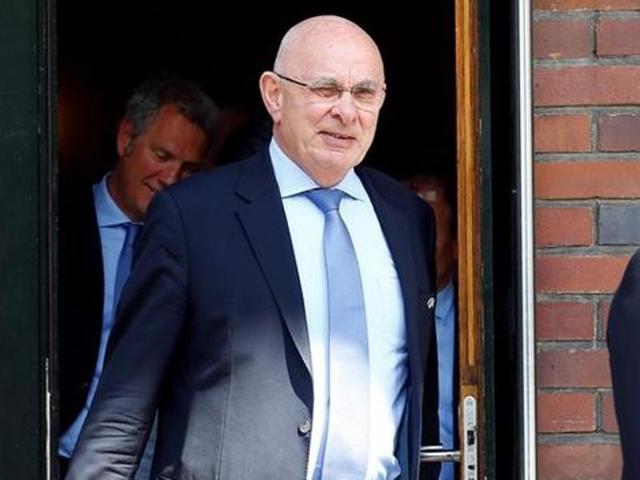 Michael van Praag leaves the UEFA executive committee meeting in Basel, Switzerland. (Reuters Photo) Michael van Praag leaves the UEFA executive committee meeting in Basel, Switzerland. (Reuters Photo)