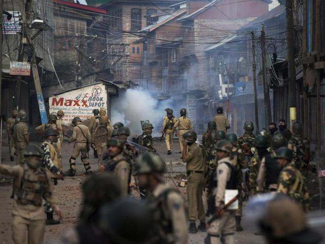 At least 75 people have lost their lives and over 10,000 injured in violent clashes between the security forces and civilians in Kashmir. (AP File Photo) At least 75 people have lost their lives and over 10,000 injured in violent clashes between the security forces and civilians in Kashmir. (AP File Photo)