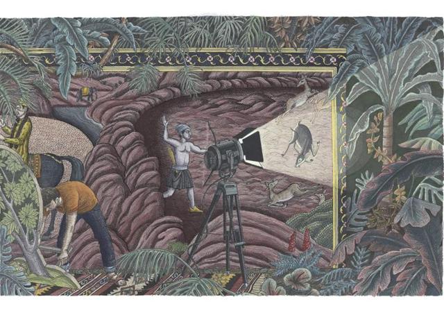 The Hunt, ink and watercolour on paper (PHOTO COURTESY: GALERIE ISA) 