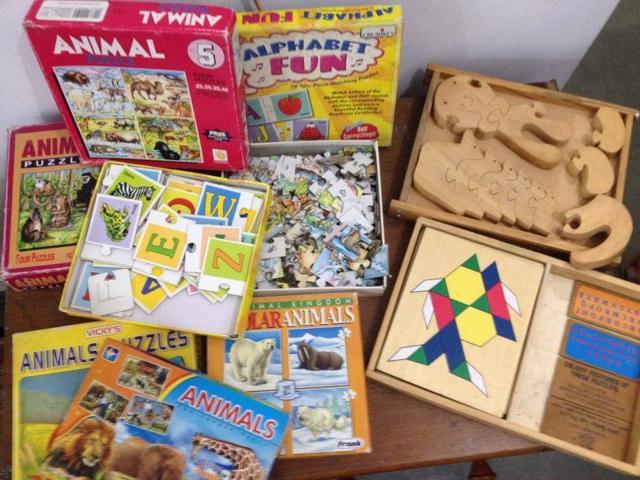 Books, toys and puzzles aid a child’s learning process.