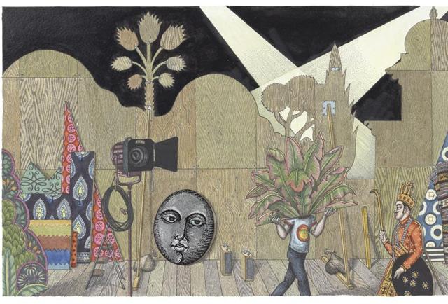 The Last Act, ink and watercolour on paper (PHOTO COURTESY: GALERIE ISA) 