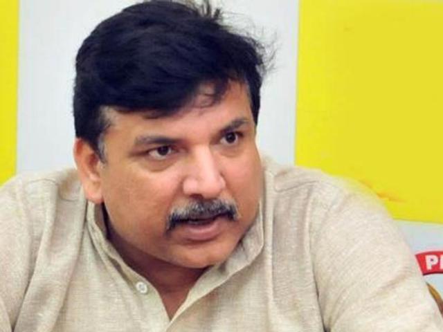 AAP’s Punjab co-incharge Sanjay Singh.(HT File Photo)