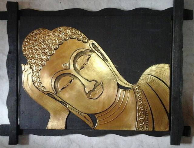A metal mural from the exhibition