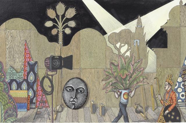 The Last Act, Edouard Baribeaud, Ink and watercolour on paper The Last Act, Edouard Baribeaud, Ink and watercolour on paper