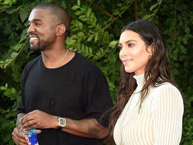 Supporting her hubby Kanye, Kim Kardashian appeared in knee-high boots with a sheer turtleneck dress for the fashion show at Roosevelt Island in New York City. (Instagram) 