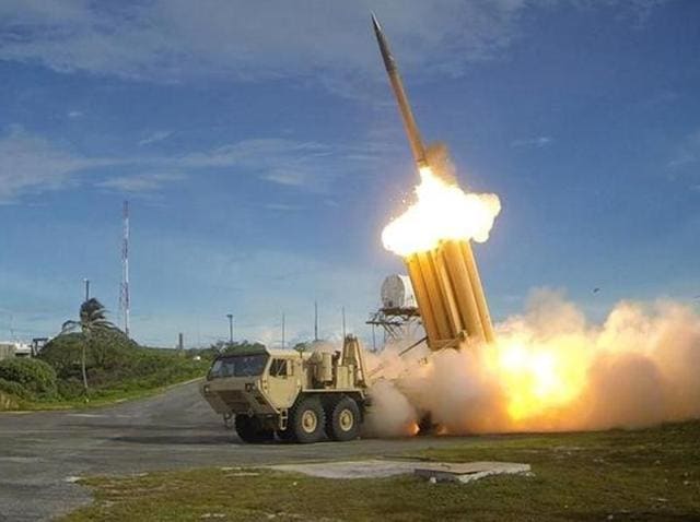 A Terminal High Altitude Area Defense (THAAD) interceptor is launched during a successful intercept test, in this undated handout photo provided by the US department of defense. (Reuters file photo)