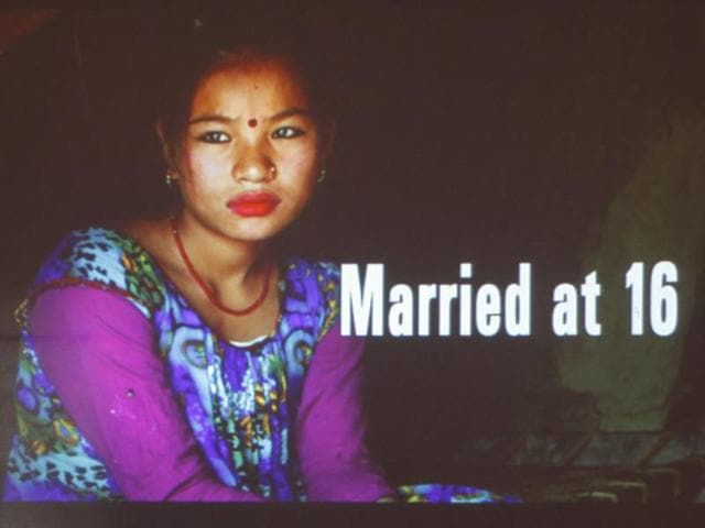 Heather Bar, a researcher at the New York-based Human Rights Watch speaks during the release of a report on child marriage in Kathmandu, Nepal, on September 8, 2016. Traditional practices, poverty, last year's massive earthquake and Nepal's ongoing political instability mean child marriages remain a serious problem in the country. (AP Photo) Heather Bar, a researcher at the New York-based Human Rights Watch speaks during the release of a report on child marriage in Kathmandu, Nepal, on September 8, 2016. Traditional practices, poverty, last year's massive earthquake and Nepal's ongoing political instability mean child marriages remain a serious problem in the country. (AP Photo)